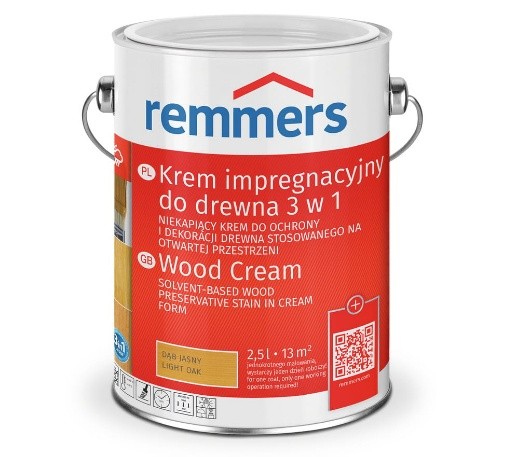 Krem impregnacyjny do drewna 3w1