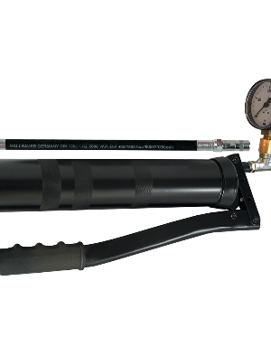 Prasa dźwigniowa do żywic, z manometrem