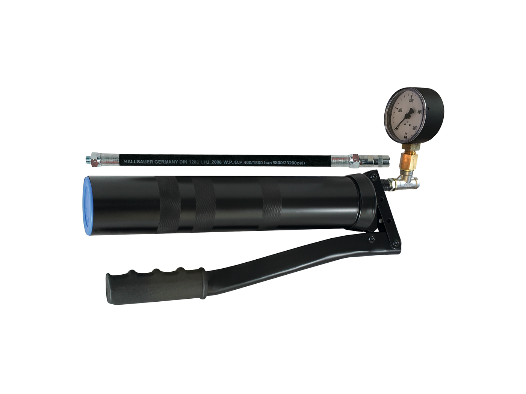 Prasa dźwigniowa do żywic, z manometrem